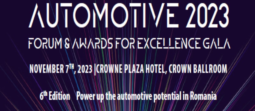 INVITATION: The Romanian Automotive Industry Forum & Awards for Excellence 2023 | November 7 | Crowne Plaza Hotel Bucharest